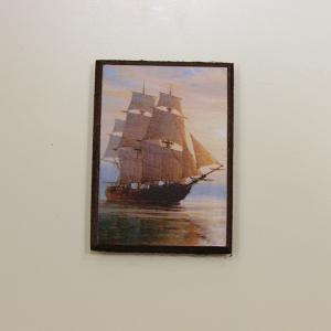 Wooden Magnet "Vintage Sailing Ship"