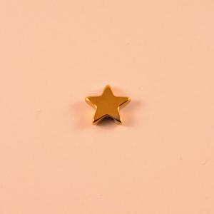 Gold Plated Hematite Star (0.7x0.7cm)