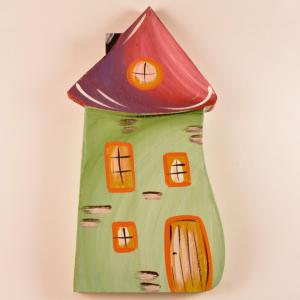 Magnet Wooden House Bright Green