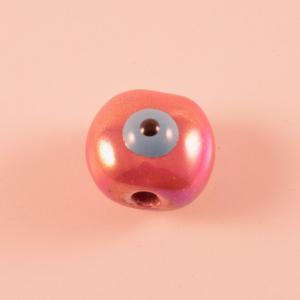 Κεραμικό Μωβ-Ροζ Μάτι (1.4x1.6cm)