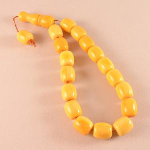 Acrylic Beads Beige-Orange (19pcs)