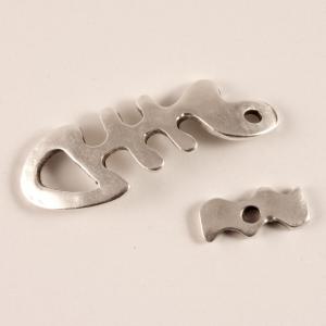 Metallic Clasp Fishbone 3.7x1.3cm