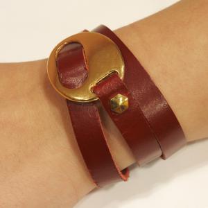 Leather Burgundy Bracelet
