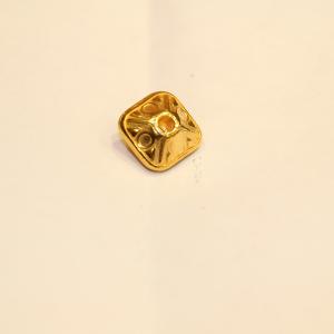 Gold Plated Square Bead (1.1x1.1cm)