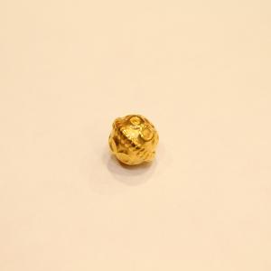 Gold Plated Metal Bead (1x0.8cm)