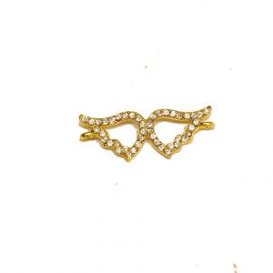Gold Plated "Wings" Strass (3x1.2cm)