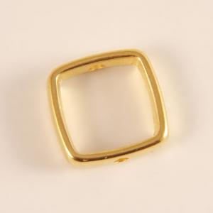 Gold Plated Square Hoop (1.3cm)