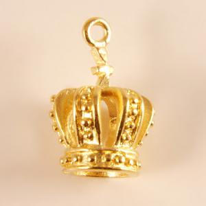 Gold Plated 3D Crown (1.8x1.1cm)