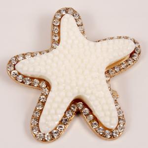 White Acrylic Starfish Rhinestones