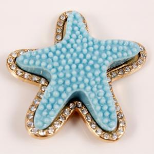 Light Blue Acrylic Starfish Rhinestones