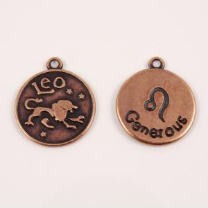 Metal Zodiac Sign "Leo" Copper