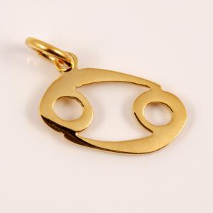 Gold Plated Steel Zodiac Sign "Cancer"