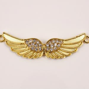 Gold Plated "Wings" Rhinestones(5.9x1cm)