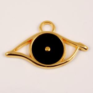 Μάτι Μαύρο Σμάλτο(2.5x1.5cm)