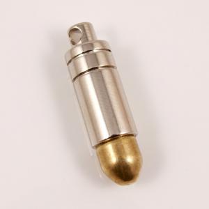 Metal Bullet Pendant (2.9x0.8cm)