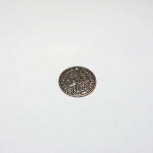 Metal Coin "Head" Copper