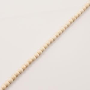 Row Howlite Beads Ivory (6mm)