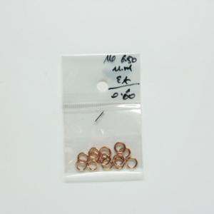 Pink Gold Metal Hoops 6.5mm
