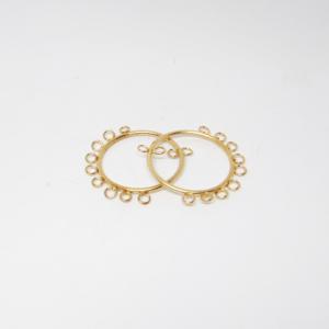 Gold Plated Hoops with Connectors 3cm