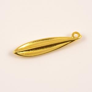 Gold Plated "Feather" (2.2x0.5cm)