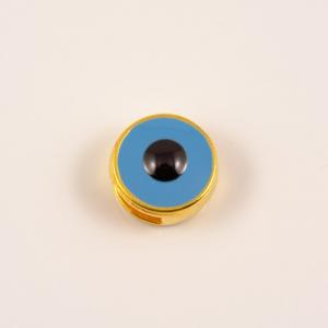 Gold Plated Eye Turquoise Enamel