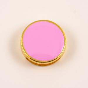 Gold Plated Item Pink Enamel 1.3cm