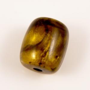Acrylic Bead Gold-Olive