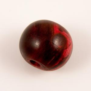 Horn Bead Dark Red (1.4cm)