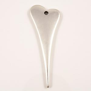 Metal Heart Silver (5.7x2.2cm)