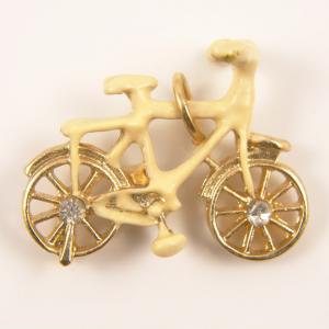 Gold Plated Bicycle Enamel (2.6x2.2cm)