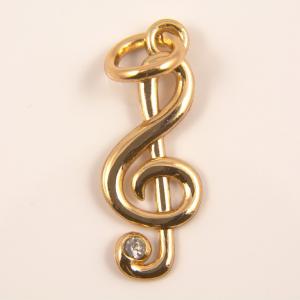 Gold Plated Treble Clef (2.6x1cm)