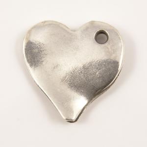 Metal Heart Silver (1.7x1.6cm)