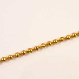 Gold Plated Chain Spheres 2mm