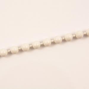 Μεταλλική Αλυσίδα Μπιλάκι Λευκή 3mm
