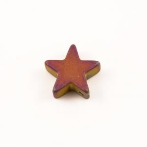 Hematite Star Burgundy 0.6x0.6cm