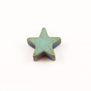 Hematite Star Teal 0.6x0.6cm