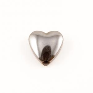 Hematite Heart Anthracite 0.6x0.6cm