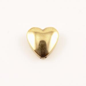 Hematite Heart Gold 0.6x0.6cm