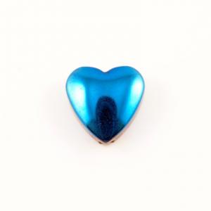 Hematite Heart Blue 0.6x0.6cm