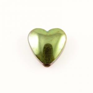 Hematite Heart Green 0.6x0.6cm