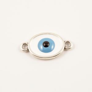 Mεταλλικό Μάτι Ασημί (2.3x1.6cm)
