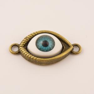 Bronze Light Blue Eye (3x1.5cm)