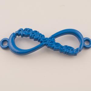 Metal "Infinity" Blue (3.8x1.1cm)