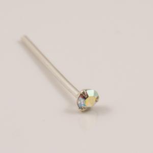 Nose Earring Silver925 Iridescent Nailed