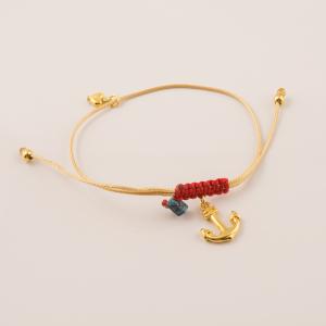 Bracelet Waxed Thread Anchor