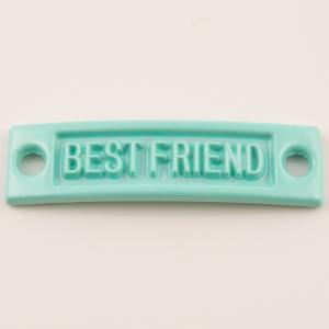 Metal Plate "Best Friend" Bright Green