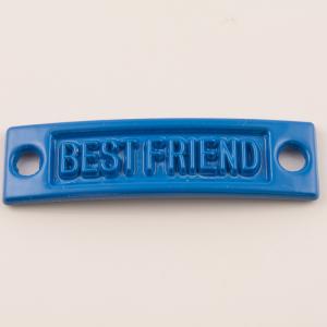 Metal Plate "Best Friend" Blue