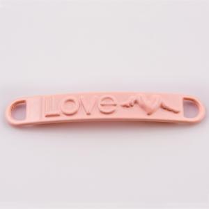 Metal Plate "Love" Pink
