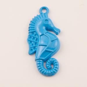 Metal Seahorse Blue 3.2x1.4cm