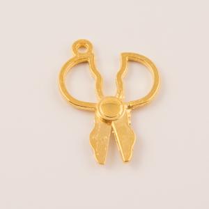 Gold Plated Metal Scissors (2.7x2cm)